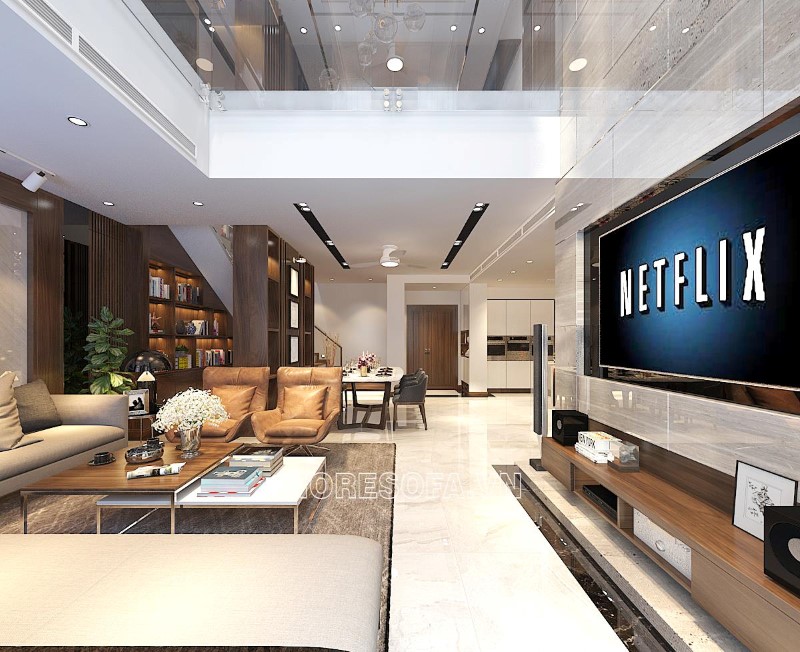 Bộ bàn ghế sofa góc phòng khách